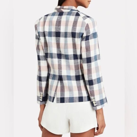 NWOT Veronica Beard Upcollar Schoolboy Dickey Gingham Blazer Jacket - Picture 2 of 8